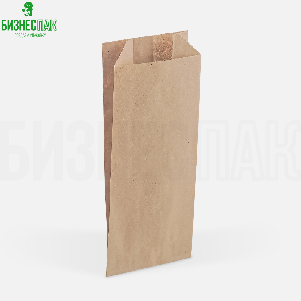 Бумажный пакет Пакет крафт 80*50*185 мм Д-40 гр/м2,  плотность 40 гр/м2