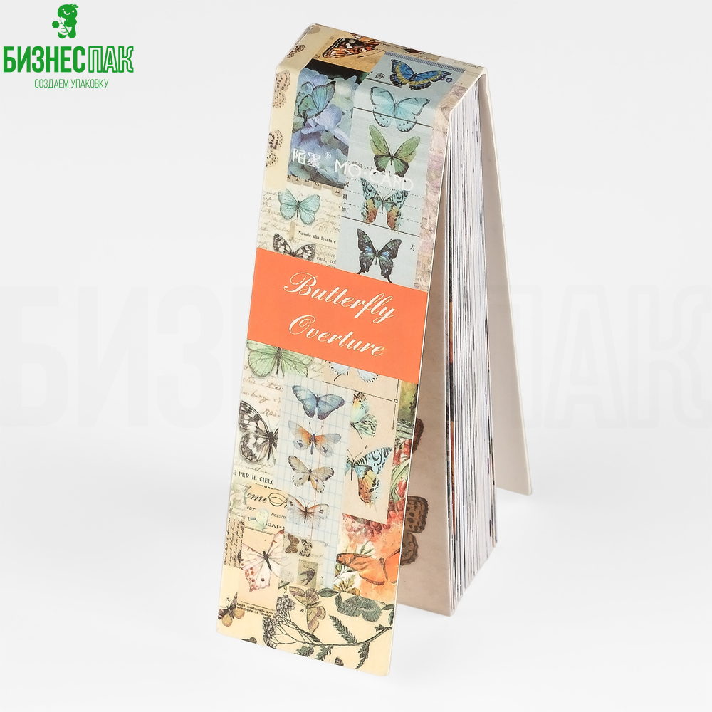 наклейка для упаковки  Наклейка "Бабочки" 2,5*8 см