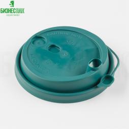 Крышка "Флип-топ" для стакана зеленая матовая d 90 мм