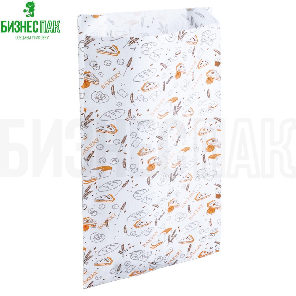 Бумажный пакет Пакет для хлеба 200*60*330 мм с рисунком «Bakery»