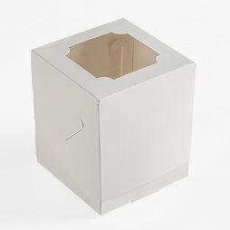 Коробка для капкейка с окном 100*100*100 мм (на 1 шт.)