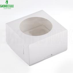 Коробка для капкейков с окном 160*160*100 мм (4 шт.) 
