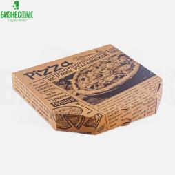 Коробка для пиццы 31*31*4,5 см бурая с рисунком "Pizza Italia"