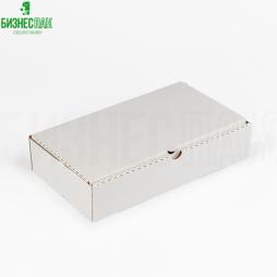 Коробка для хачапури, пирога 160*280*60 мм белая (цельная) из МКГ