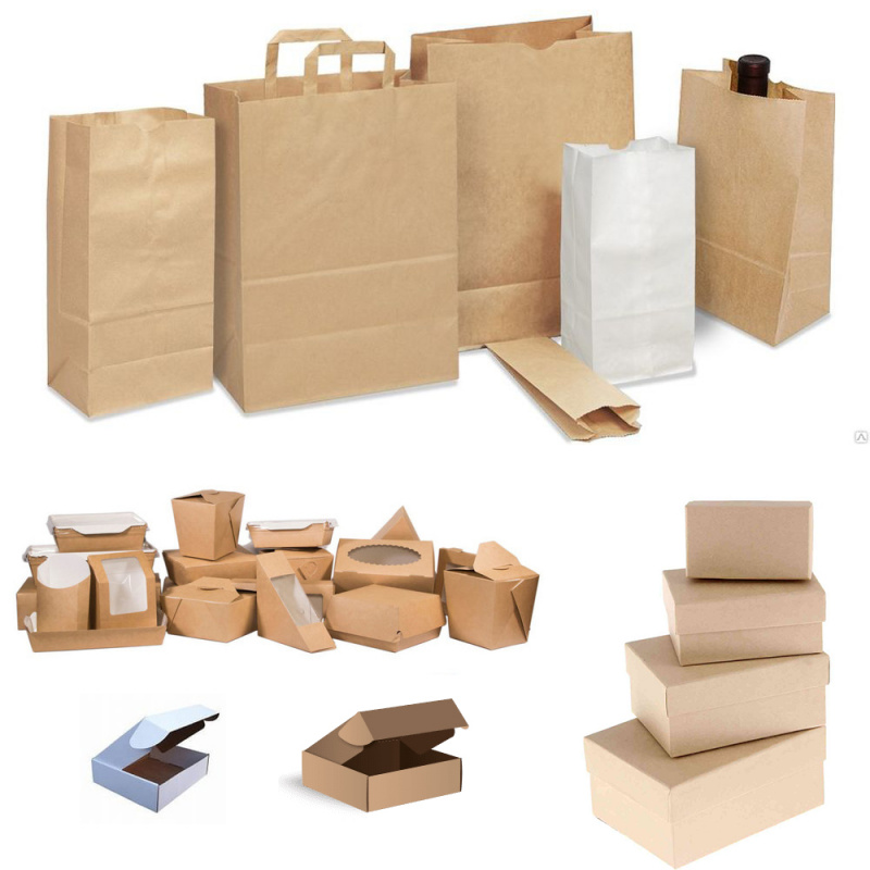 Крафт оптом от производителя. Пакет крафт для продуктов и доставки Eco Bag 240*140*400 мм 400 шт. DOECO. Бумажная упаковка. Бумажные коробки. Бумажный пакет упаковка.
