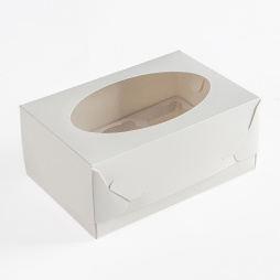 Коробка для капкейка с окном 235*160*100 мм (6 шт.)