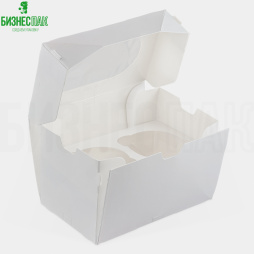 Коробка для капкейка ECO MUF 2 PRO White 100*160*100 мм