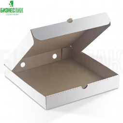 Коробка для пирогов, пиццы 31*31*5 см белая с прямыми углами