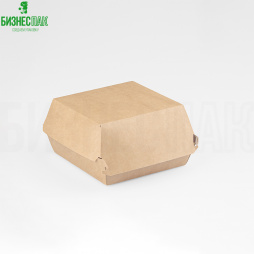 Коробка для гамбургера 120*120*70 мм крафт