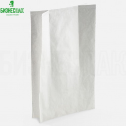 Пакет из ламинированной бумаги и фольги Пакет белый 200*100*340 мм ламинированный, упаковка 1000 шт. 
