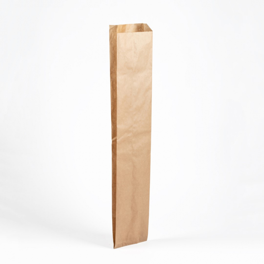 Бумажный пакет Пакет крафт для багета 110*50*610 мм, плотность 40 гр/м2